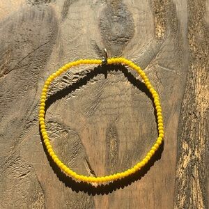 Yellow Beaded Ankle Bracelet
